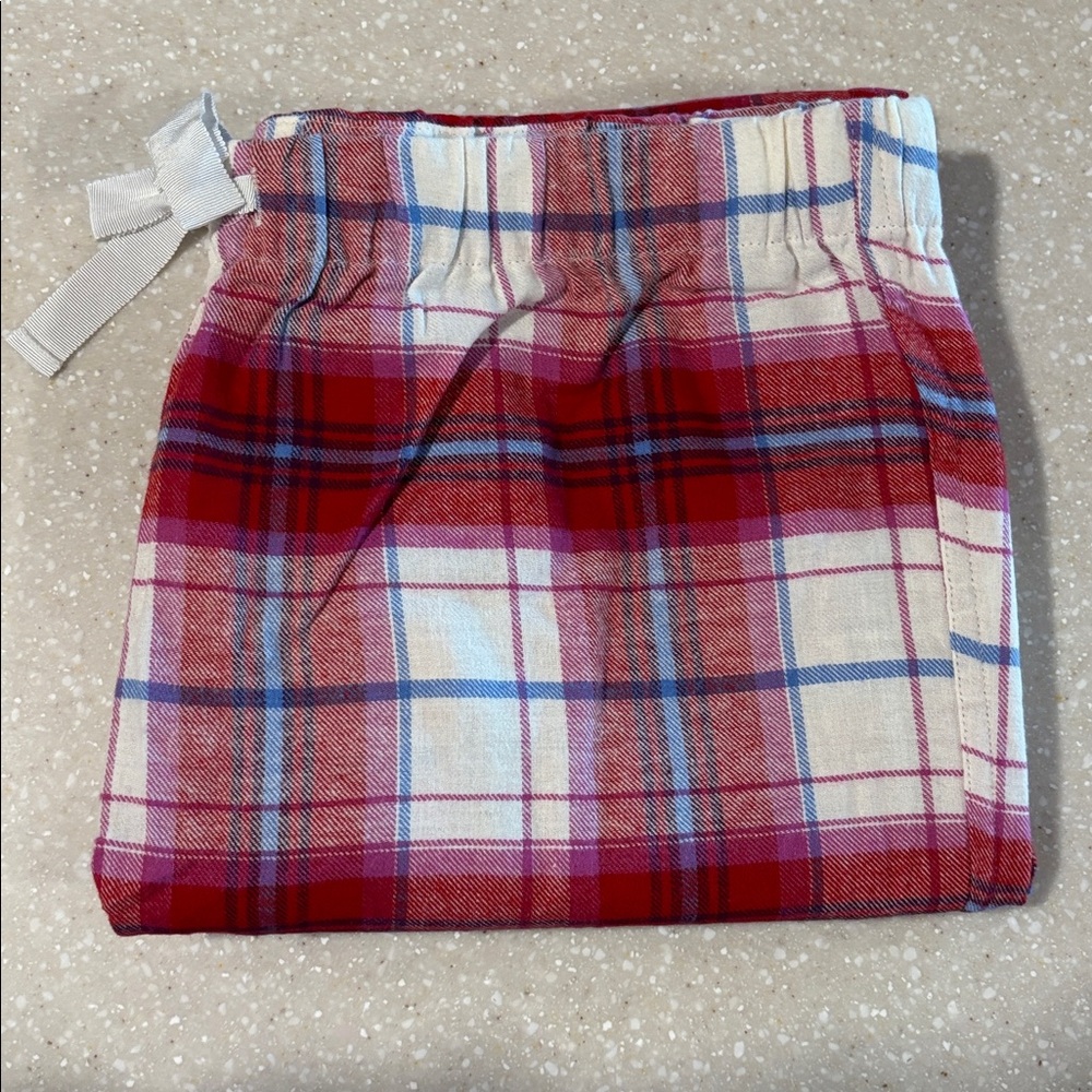J. Crew Red Pink and Blue Plaid Flannel Pajama Pants - Picture 5 of 5